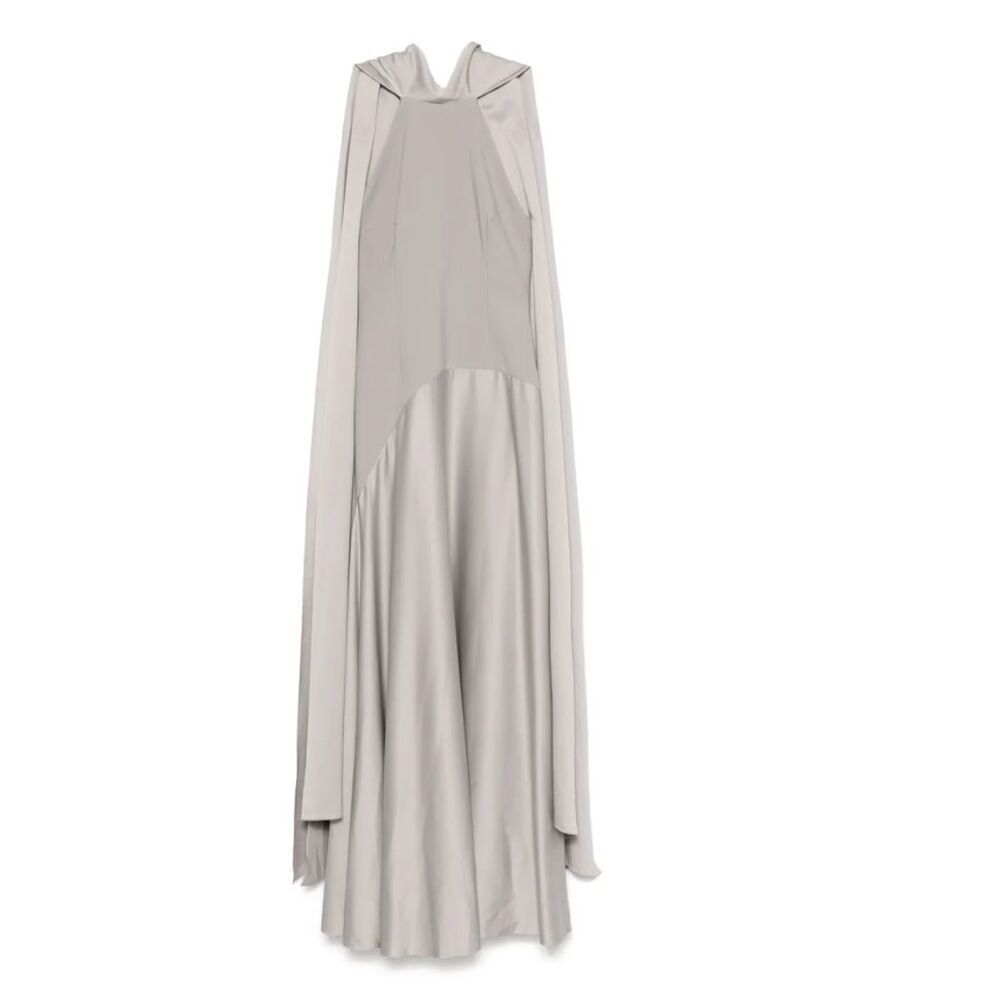 Solace London Womens Gray Halter Neck Sash The Cece Maxi Dress Size 10 (UK 14)